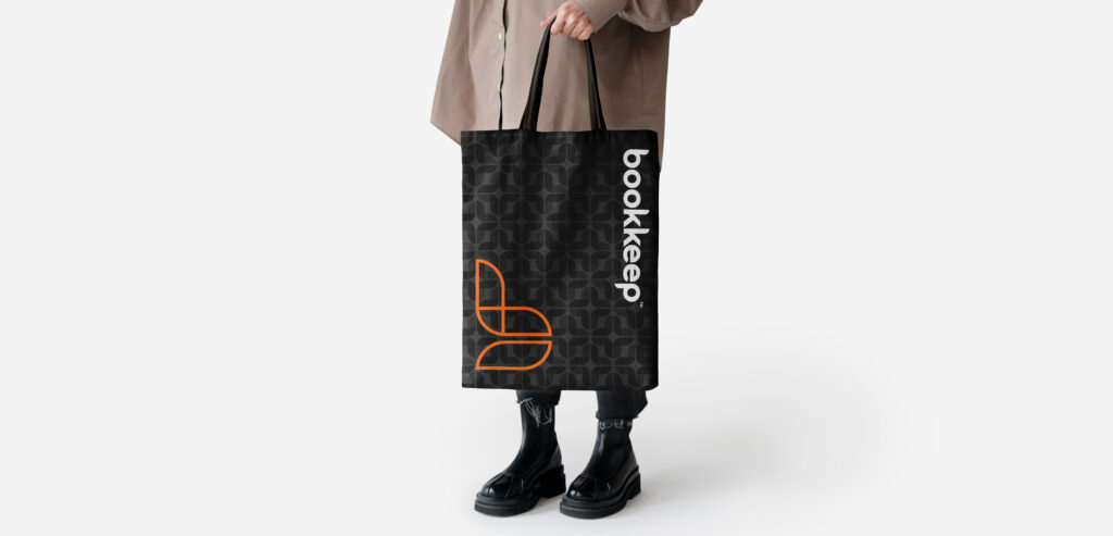 bookkeep tote design by solid branding